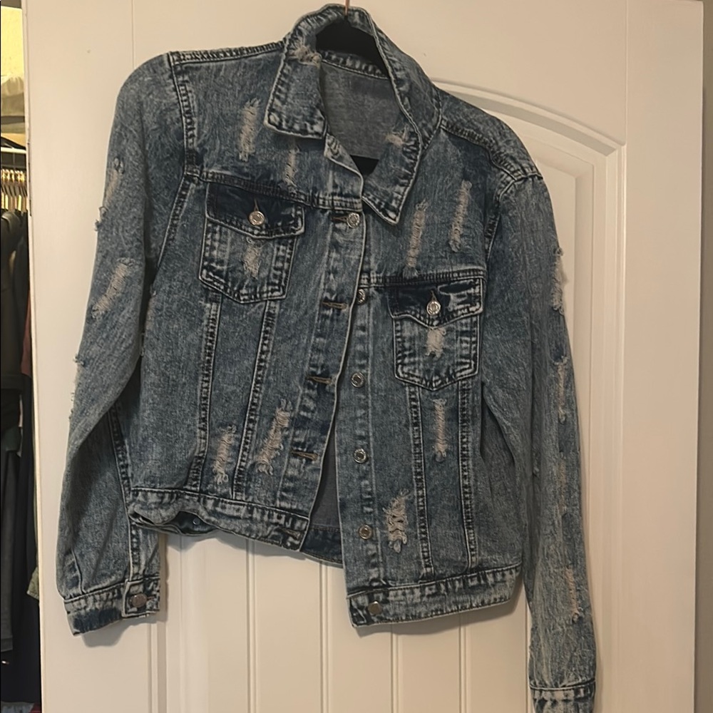 Distressed Denim Jacket